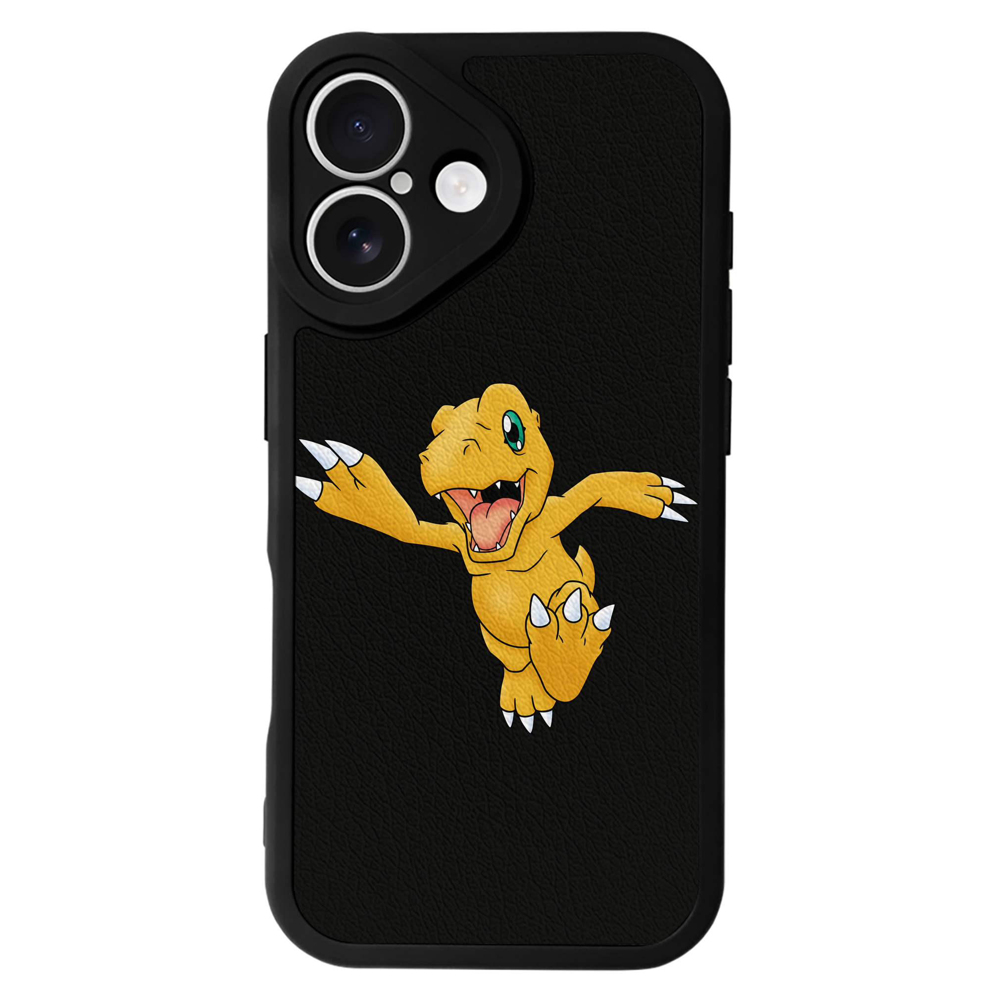 （画像用） Digimon デジタルモンスター/デジモン 【iPhone 16シリーズ対応】シリコンスマホケース（レザー調） 材質：シリコン
